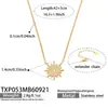 Collar con Colgante de Circonita de Diamante Completo Acero Inoxidable Chapado en Oro de 18k Versátil para el Viaje Diario Temperamento de Nicho Pulsera Collar Mujer