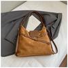 Mochila Grande de Color Block de Moda de Nicho para Mujer 2026 Nueva Bolso de Hombro Casual Bolso Retro para Salidas y Viajes