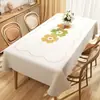 Toalha de mesa retangular em PVC à prova d'água, à prova de óleo, lavável e resistente ao calor, com toque de luxo leve e alta qualidade, jogo americano para mesa de jantar em casa