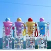 Nueva Botella de Agua Deportiva de Gran Capacidad Antiescaldaduras de Alto Valor con Popote para Hombres y Mujeres, Taza Espacial Portátil Estilo Dopamina