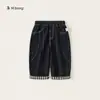 Roupa Infantil Bangxuan Outono Novo Calça Reta para Crianças Pequenas, Calça Longa Casual de Cor Escura, Calça Infantil, Jeans para Meninos