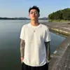 Estilo Old Money Malha Vazada Manga Curta Masculina Verão Respirável Estilo Maduro Tensão Sexual Gola Redonda Camiseta Toque de Luxo Manga Meia