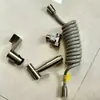 Válvula de Ángulo de Doble Uso y Doble Control de Acero Inoxidable 304 Una Entrada Dos Salidas con Unión de 1/2 Pulgada Compañero de Inodoro de Doble Uso de Tres Vías de Doble Uso