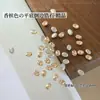Decoraciones Brillantes para Uñas Color Champagne de Circonita, Mini Pedrería Plana, Pedrería para Uñas Mixta con Forma Marquesa, Al por Mayor
