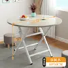 Mesa Dobrável Simples Mesa de Jantar para Casa de Aluguel Mesa de Jantar Portátil para Casa Mesa Redonda Barraca Exterior Mesa Quadrada Pequena