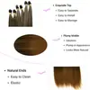 Paquetes de cabello liso de fibra de alta temperatura directo del fabricante set de 260g 26/28/30 pulgadas extensiones de cabello de fibra sintética multicolor
