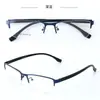 Nuevas Gafas de Prescripción para Hombre, Armazón de Acero, Media Montura Cepillada, Elegantes, Versátiles, Montura Grande, Disponibles para Venta al por Mayor y Pedidos Mixtos