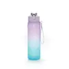 Botella de Agua Deportiva de Gran Capacidad para Exteriores Nueva Color Degradado Taza de Agua de Plástico 800ml Taza Espacial con Escala Venta al por Mayor
