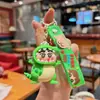 Chaveiro do Crayon Shin-chan, fofo pingente de bolsa de casal Shin-chan que muda de roupa em PVC, pequeno ornamento de figura de máquina de pegar