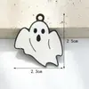 Acessórios de joias DIY de Halloween Pingente de óleo pingando Abóbora Morcego Fantasma Caveira Caixão Tinta Spray Chaveiro Pingente