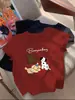 2025 Nuevo Estilo de Verano Diseño de Estampado de Cachorro Lindo de Dibujos Animados Camiseta de Manga Corta para Mujer Casual Versátil Top Camiseta