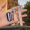 [Pulseira] Adequado para Pulseira de Relógio Xiaomi Mi Band 11 com Diamante Flash Padrão Lichia H 8/9Nfc Pulseira de Pulso Feminina de Luxo Leve