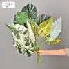 Planta Verde Simulada Taro, Arrurruz, Hoja de Tortuga, Decoración para Hogar Interior Bodas, Paisajismo con Hojas, Muro de Plantas, Accesorios para Arreglos Florales