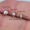 Tornillos Embebidos de Aleación de Titanio de Grado Implante Estándar Alto ASTM F136 con Diamantes Checos para Joyería de Perforación Dermal