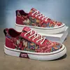 Zapatos de Hombre de Moda para Verano, Zapatillas Versátiles con Estampado de Diseño de Nicho, Zapatos de Lona Ligeros y Suaves de Suela para Deportes Casuales de Hombre