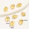 Cuentas Espaciadoras Geométricas de Forma Especial Chapadas en Cobre de Oro Real de 14K Incrustadas con Zirconia Colgante de Fuegos Artificiales Triangulares Pulsera DIY Accesorios para Pulseras