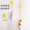 Juguete para gatos para autoentretenimiento y alivio del aburrimiento, columpio colgante, palo teaser de plumas elástico para colgar en la puerta con cascabel y ratoncito, accesorios para gatos