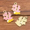 Vários acessórios de joias de liga DIY: Pingentes esmaltados da série KC gold ocean, veleiro, farol, baleia, pingentes de concha