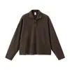 Ropa de Hombre Jie Zhan Camisa Polo de Una Pieza Estilo Italiano 26 Otoño Nuevo Estilo Old Money Holgada Casual Cuello Campana Camiseta de Manga Larga