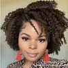 Comércio exterior nova peruca feminina cabelo cacheado pequeno africano cabelo cacheado curto europeu e americano peruca de fibra química capa de cabeça fábrica atacado perucas