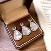 Novo Colar Chinês de Jade Gelo Verde Cabacinha Calcedônia Cravejado Flor Cheia de Diamante Toque de Alto Padrão Pingente Cabacinha de Jade Corrente para Clavícula