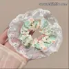 Scrunchies de Renda para Crianças e Meninas, Elásticos Fofos para Coque Que Não Danificam o Cabelo, Flores de Cabelo, Cordas de Cabelo, Acessórios de Cabelo para Menininhas