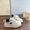 Zapatillas Deportivas Casuales Transpirables de Colores Bloqueados de Moda Nuevas para Primavera y Otoño Plataforma Versátil Suela Gruesa Zapatos Blancos