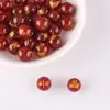 Doce Cuentas Redondas de Ágata del Zodiaco, Cuentas Sueltas de Ágata Roja, Colgantes, Cuentas Hechas a Mano, Accesorios para Manualidades