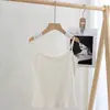 Estilo Hong Kong Puro Deseo Lazo Cuello en U Floral Corazón Ajustado Elástico Cómodo Algodón Puro Sin Mangas Chaleco Tirante para Mujer