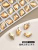 Champagne cor unha jóias de diamante tridimensional em forma de diamante outono e inverno flash all-match branco grande torto coração machado acessórios do prego