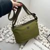 Bolso Simple de Color Sólido Nuevo Bolso Almohada Bolso Cruzado para Mujer Otoño e Invierno Joker Bolso Cuadrado Pequeño Tela Oxford Casual Bolso de Hombro