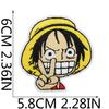 Pegatina de tela bordada de una pieza, parche decorativo para ropa, personaje de anime japonés, etiqueta bordada por computadora, pegatina decorativa para bolsa