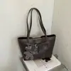 Bolso tote nuevo de gran capacidad, estilo minimalista retro, hecho de piel sintética PU, con textura casual, diseñado para mujeres, adecuado tanto para el uso diario como para ir al trabajo.