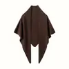 Xale lenço triangular de cashmere para mulheres, cachecol quente de tricô de lã, novo manto de outono e inverno, versátil