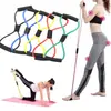 Juego de tiradores de 8 caracteres para fitness, banda de resistencia de látex, pieza de tracción para yoga, cuerda de tracción corporal