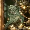 Adornos para Árbol de Navidad, Decoraciones Navideñas, Colgantes Festivos, Papá Noel Transfronterizo, Caballo Mecedora, Linterna, Reno, Luces de Estrella de Cinco Puntas