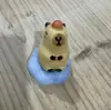 Adornos Rotatorios de Cerámica para Animales Pequeños Conejo de Cerámica Mahjong Gato de la Fortuna Juguetes Giratorios Regalos Adornos Artesanales