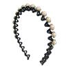 2021 Nueva Ola Diadema de Perlas para Mujer Verano Lavar la Cara Cabello Corto Artefacto para Cabello Roto Horquilla Clip Diadema Perezosa Accesorios para el Cabello