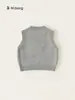 Ropa para Niños You Bao Chaleco de Punto para Niños Lindo Osito Top para Niños Suéter de Cuello Redondo Chaleco Gris para Niños Pequeños