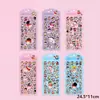 Pegatinas de Relieve Estéreo de Dibujos Animados Lindas Divertidas 3D Luminosas de Diamantes de Cristal Pegatinas Decorativas para Funda de Teléfono de Niña