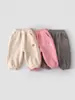Pantalones de forro polar para bebé, adecuados para usar en otoño e invierno, pantalones casuales de forro polar de doble cara para niños, pantalones cálidos para bebé, pantalones largos de invierno para niñas, disponibles para envío directo