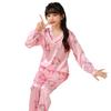 Pijama de Verano para Niños Cross-border Sade, Lindo Cuello en V, Manga Larga tipo Seda para Niñas, Ropa para Aire Acondicionado