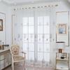 Árbol Árbol Ciervo Ciervo Bordado Cortina Hilo Hilo Blanco Cortina Semi-Opaca Hilo Bordado Cortina Cortina de Dormitorio Cortina de Hilo para Sala de Estar Producto Terminado