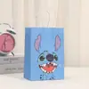 Bolsa de Papel Kraft Bolsa de Regalo Tema de Puntadas Dibujos Animados Bolsa de Empaque para Fiesta de Cumpleaños Bolsa de Regalo de Mano Punto Transfronterizo