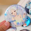 Insignias Personalizadas de Hojalata Impresión de Mascotas Plata Brillante Arena Fina Doble Destello Insignias Periféricas Personalizadas de Anime
