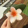 Nueva Flor de Huevo de Primavera y Verano Gelatina Rascador de Cabello Fresca Dulce Pinza para Cola de Caballo Alta Lindos Delicados Accesorios Florales para el Cabello para Mujeres