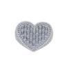 Anel de hip-hop com coração cravejado de diamantes importado personalidade exagerada anel grande de amor com zircônia anel em forma de coração para homens e mulheres com moda