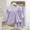 Pijama de Niña 2026 Estilo Primavera y Otoño Ropa de Casa para Bebé Moda Conjunto de Pijama Delgado para Niñas Ropa de Aire Acondicionado para Estudiantes