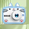 Cámara digital para niños, cámara para estudiantes, juguete de regalo, cámara deportiva HD de dibujos animados de gato, cámara simple y doble