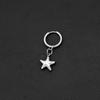 Nuevos Pendientes de Estrella de Mar de Acero Inoxidable, Estilo Lindo Personalizado de Estrella de Cinco Puntas, Pinzas para Orejas Simples y Versátiles de Estilo Playero para Parejas